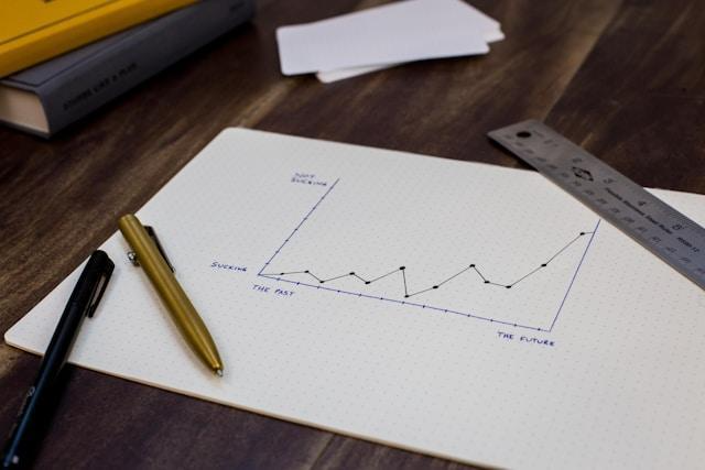 A graph on a piece of paper