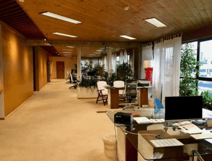Inside an office space